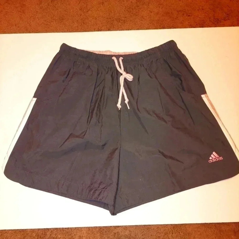 Vintage Nylon Dark gray Adidas Shorts. Size Medium. excellent condition. - Picture 2 of 9
